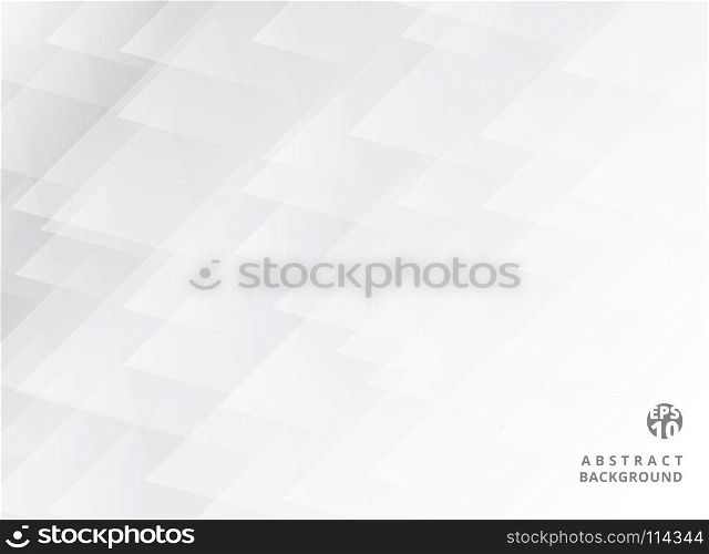 Abstract geometric overlay elegant white and grey background. Triangle pattern. Vector illustration