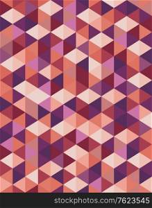 Abstract geometric pattern background in retro colours for any vintage or modern design