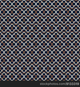 Abstract geometric pattern background with quatrefoil shapes texture. Blue and gold seamless grid lines. Simple geometry minimalistic pattern.. Abstract geometric pattern background with quatrefoil shapes texture. Blue and gold seamless grid lines. Simple geometry minimalistic pattern