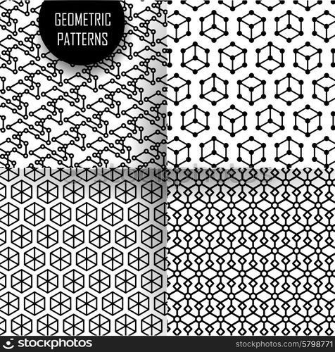 Abstract geometric pattern. Black and white texture.. geometric pattern in op art design. Black and white art.