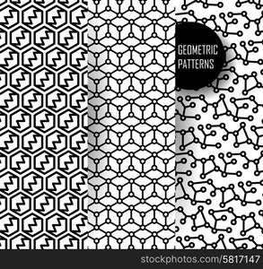 Abstract geometric pattern. Black and white texture.. geometric pattern in op art design. Black and white art.