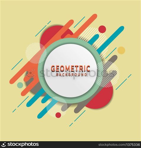 Abstract geometric pattern color retro background. Vector illustration