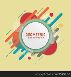Abstract geometric pattern color retro background. Vector illustration