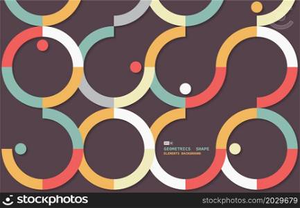 Abstract geometric pattern design of circles template artwork. Overlapping for cover style background. Illustration vector