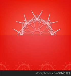 Abstract Geometric Pattern Isolated on Red Background.. Red Geometric Pattern