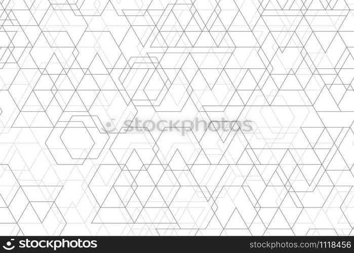 Abstract geometric pattern of black minimal line design decoration background. Use for poster, ad, artwork, template design. illustration vector eps10