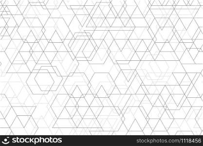 Abstract geometric pattern of black minimal line design decoration background. Use for poster, ad, artwork, template design. illustration vector eps10
