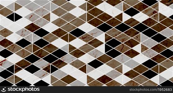 Abstract geometric pattern polygonal shape dark background luxury with marble texture