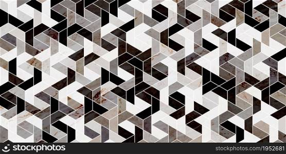 Abstract geometric pattern polygonal shape luxury background with marble texture