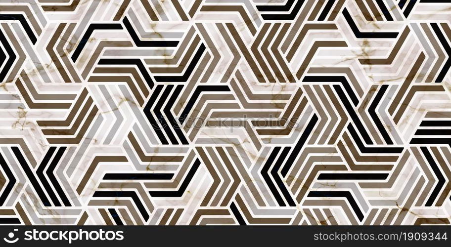 Abstract geometric pattern stripes polygonal shape. Luxury of gold background with marble texture for rug,carpet,wallpaper,clothing,wrapping,batik
