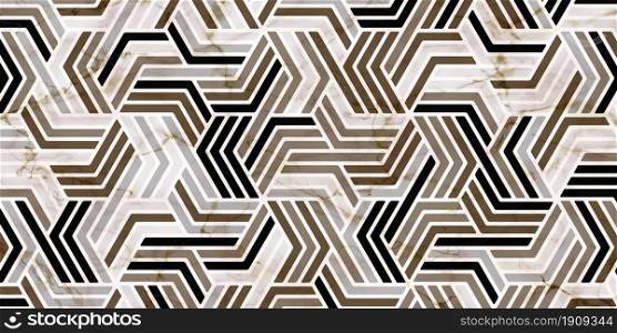 Abstract geometric pattern stripes polygonal shape. Luxury of gold background with marble texture for rug,carpet,wallpaper,clothing,wrapping,batik