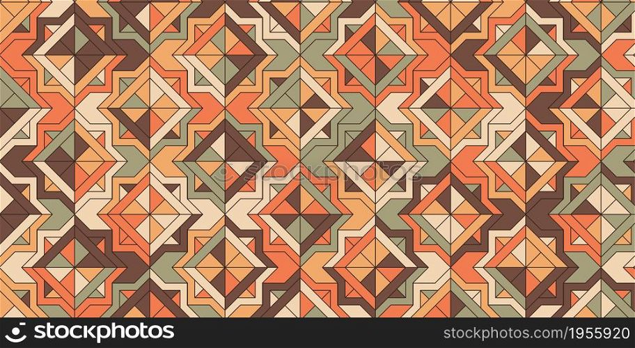 Abstract geometric pattern with polygonal shape. Colorful background retro style