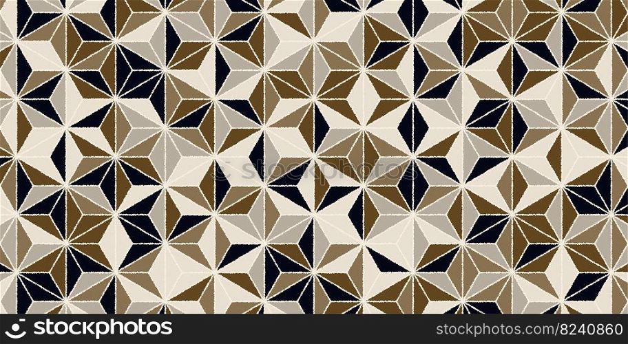Abstract geometric pattern with wavy lines triangle shape gold background