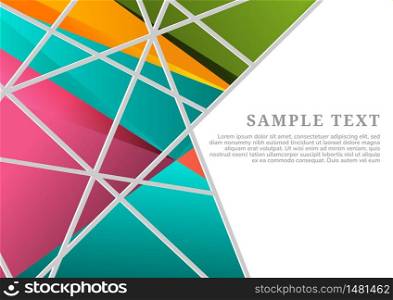 Abstract geometric polygon background with copy space for text. Vector illustration