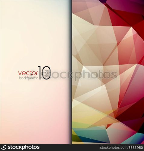 Abstract geometric polygonal shiny background for cover, poster, web design