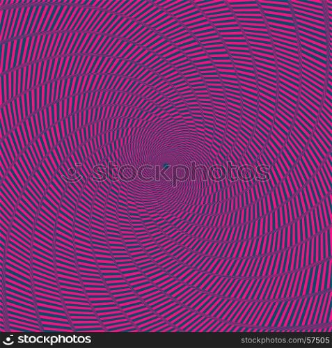 Abstract geometric rotated vector pattern in pink and dark turquoise colors