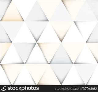 Abstract geometric seamless pattern with paper cut triangles