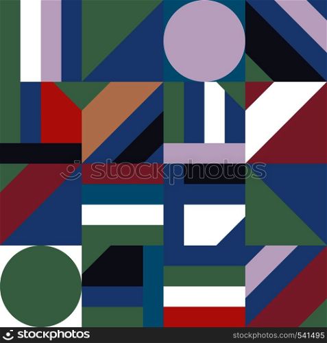 Abstract geometric shape decoration seamless pattern. Modern mosaic vector illustration.. Abstract geometric shape decoration seamless pattern. modern illustration