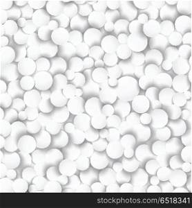 Abstract geometric shape from gray circles, vector background.
