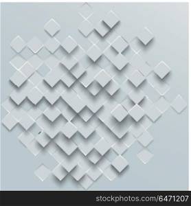 Abstract geometric shape from gray rhombus, vector background.