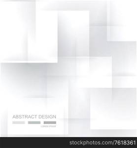 Abstract geometric shape from grey elements, vector background.