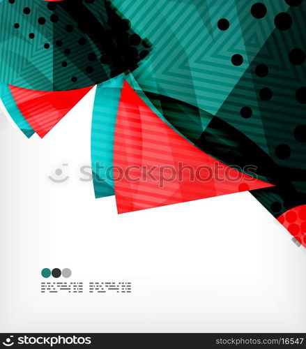 Abstract geometric shapes background - semicircle round glossy pieces in modern business composition