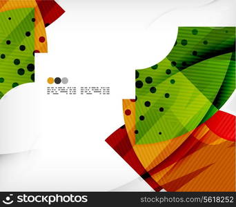 Abstract geometric shapes background - semicircle round glossy pieces in modern business composition