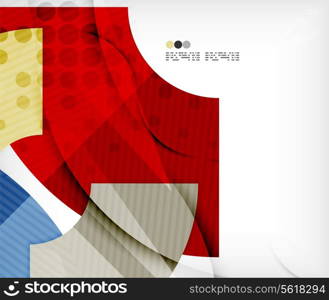 Abstract geometric shapes background - semicircle round glossy pieces in modern business composition