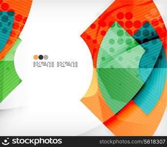 Abstract geometric shapes background - semicircle round glossy pieces in modern business composition