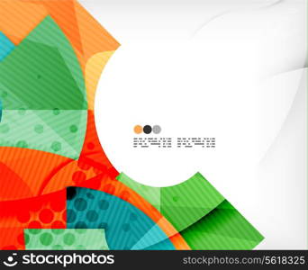 Abstract geometric shapes background - semicircle round glossy pieces in modern business composition