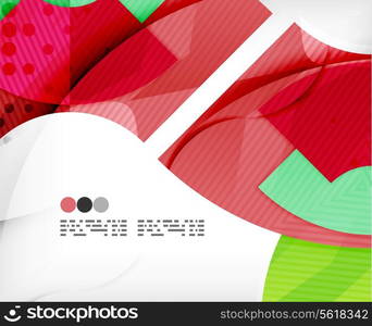 Abstract geometric shapes background - semicircle round glossy pieces in modern business composition