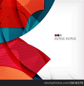 Abstract geometric shapes background - semicircle round glossy pieces in modern business composition
