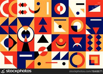 Abstract geometric shapes. Contemporary minimalistic modern art figures, brutalism graphic template. Vector illustration modern design colorful abstract geometric patterns. Abstract geometric shapes. Contemporary minimalistic modern art figures, brutalism graphic template. Vector illustration