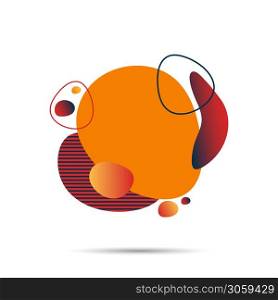Abstract Geometric Shapes. Dynamical colored forms and line with flowing liquid shapes. Template for animation. Vector illustration