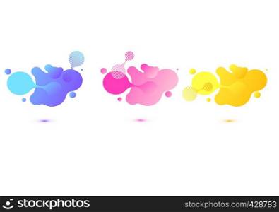 Abstract geometric shapes. Liquid gradient banners isolated on white background. Fluid vector background. Gradient geometric banners with flowing liquid shapes. Dynamic Fluid design for logo, flyers or presentstion. Abstract vector background.. Abstract geometric shapes. Liquid gradient banners isolated on white background. Fluid vector background. Gradient geometric banners with flowing liquid shapes. Dynamic Fluid design for logo, flyers or presentstion. Abstract vector background