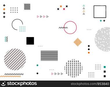 Abstract geometric shapes of colorful modern pattern background. You can use for modern design of new elements design, cover, ad, poster, print. vector eps10