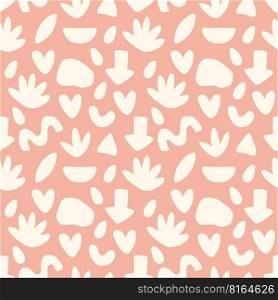 Abstract geometric shapes seamless pattern. Modern contemporary hand drawn vector for minimalist print, wallpaper design