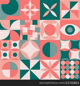 Abstract geometric shapes seamless pattern. Modern neo background. Creative template for paper, fabric and design vector illustration. Abstract geometric shapes seamless pattern