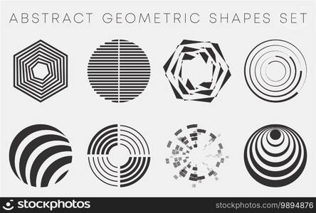 Abstract geometric shapes set design for flyer, brochure cover, wallpaper, poster typography, and other printing products, or various web project. Vector illustration.. Abstract geometric shapes set design for flyer, brochure cover, wallpaper, poster typography, and other printing products, or various web project. Vector illustration