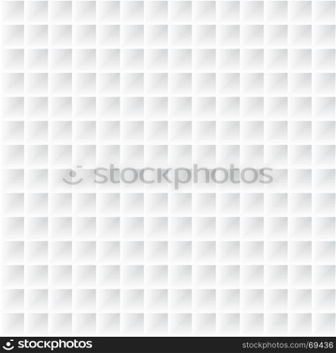 Abstract geometric shelf three dimensional square channel pattern background white and gray color, Vector illustration