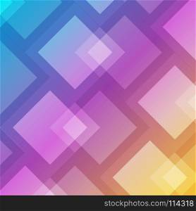 Abstract geometric square overlap on colorful background. Vector illustration.
