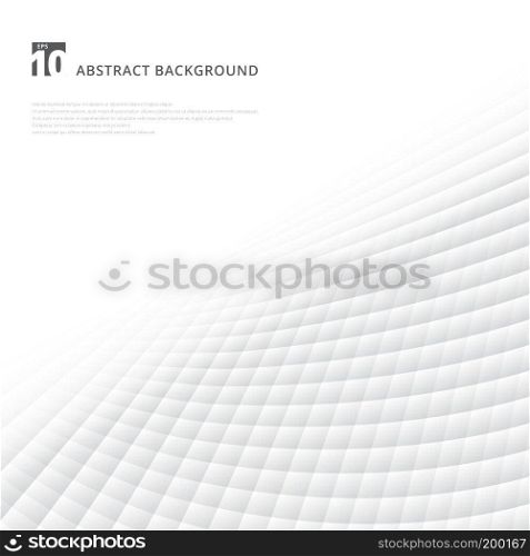 Abstract geometric square pattern background with white shapes perspective. Vector illustration