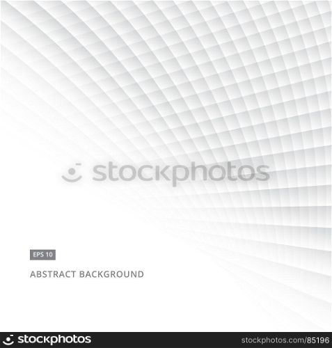 Abstract geometric square pattern background with white shapes perspective. Vector illustration