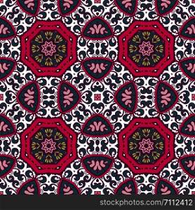 abstract geometric tiles bohemian ethnic seamless pattern ornamental. Floral graphic print. Vector pattern floral geometric seamless vintage medallion mandala ornamental pattern