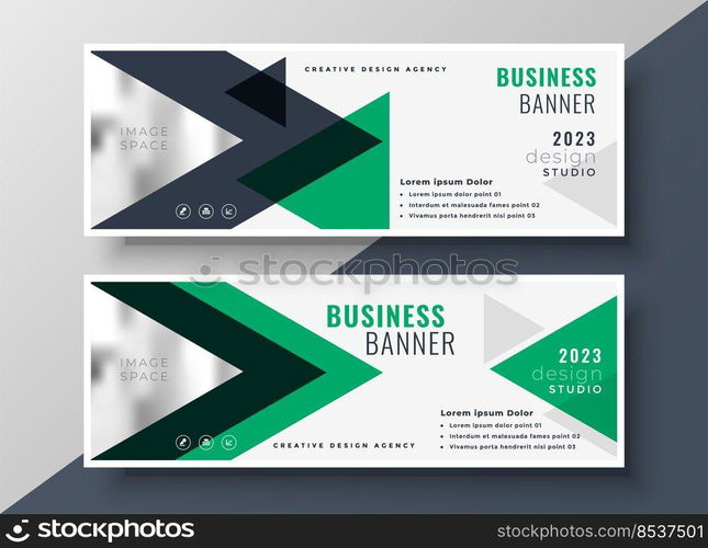 abstract geometric triangle business banner template