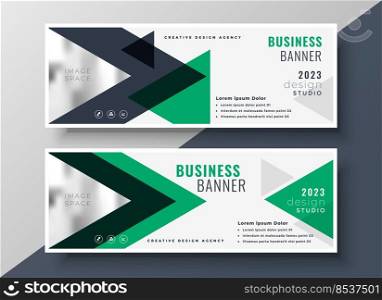 abstract geometric triangle business banner template