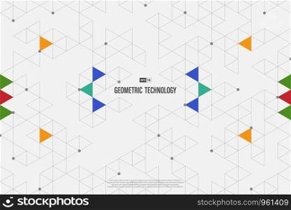 Abstract geometric triangle color minimal construction design background. Use for ad, poster, artwork, presentation, template. illustration vector eps10