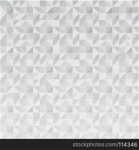 Abstract geometric triangle pattern mosaic on gray and white color background. Vector illustration