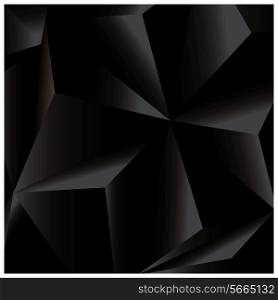 Abstract geometric vector background, 3d, black, template design elements, vector illustration