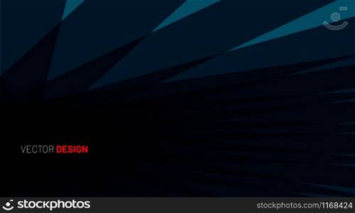 Abstract geometric vector background. black and blue triangular overlay shape background. illustrations for wallpapers, banners, backgrounds, cards, landing pages, etc.